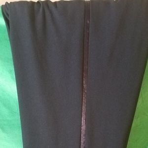 Black wide leg slacks with it